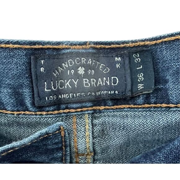 Men’s Lucky Brand Dark Wash Straight Leg Denim Jeans - Picture 2 of 4